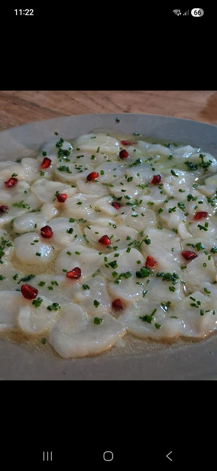 Carpaccio igname gros plan — traiteur Martinique